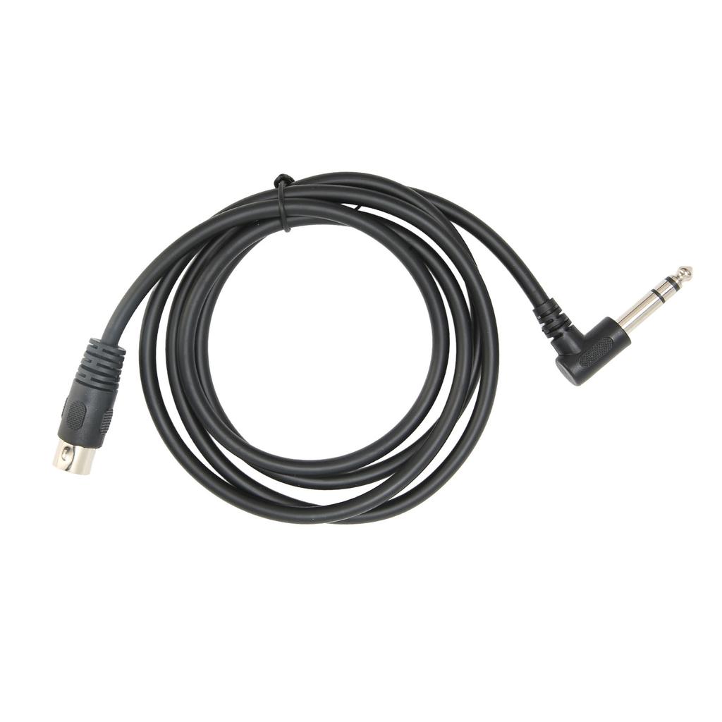 90 Degree 6.35mm Male To MIDI Din 5Pin Male Cable Right Angle 6.35mm To MIDI Sound Connection Cable 4.9ft