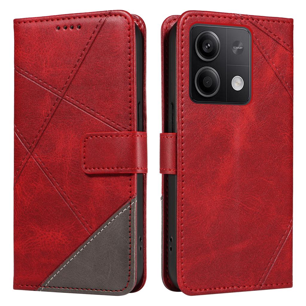 Для Xiaomi Redmi Note 13 5G Чехол Геометрическая линия Кожаный кошелек Чехол для телефона