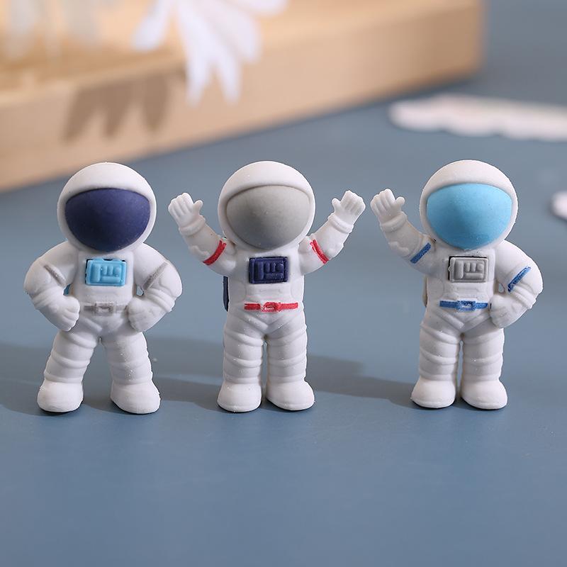 3 шт./лот Креативный 3D ластик-астронавт Милые мультяшные космонавты Резиновый ластик для карандашей для детей Школьные принадлежности Студенческие призы Подарки