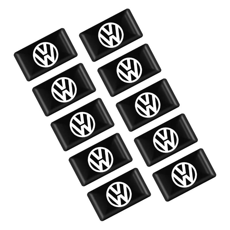 10PCS 3D Car Styling Epoxy Emblem Badge Stickers For Volkswagen GOLF Polo Tiguan VW GTI MK5 MK6 PASSAT Car-Styling Accessories