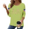 Women's Casual Fashionable Sexy Comfortable Neck Three-Quarter Sleeve Top