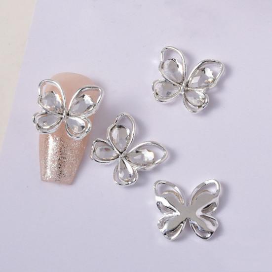 10шт ногтей красивые кристаллы сплава ювелирные изделия искусственные подвески полые художественные аксессуары для