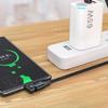 Кабель Type C мощностью 60 Вт со светодиодной подсветкой, оплеткой из нейлона, USB C, для быстрой зарядки, с регулируемыми на 180 градусов головками для удобства