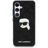Чехол Karl Lagerfeld Кожаный Монограмма Логотип Значок Голова Карла Для Samsung Galaxy S25 Черный