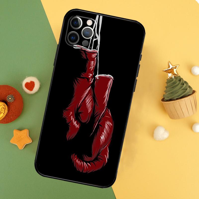 Boxing Gloves Phone Case For iPhone 17 17Air 16 16E 15 14 13 12 11 Pro Max 12 13 Mini Shockproof Cover