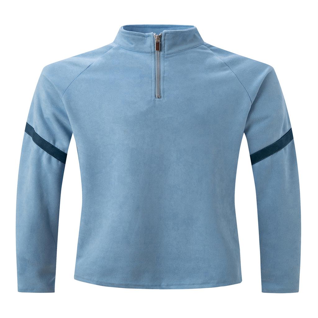 2023 зимняя мужская модная и повседневная рубашка-поло с воротником-стойкой с цветными блоками, плюшевое пальто, кардиган, мужская спортивная рубашка-поло