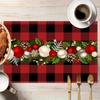 Новая Рождественская цифровая печатная салфетка для стола Праздничная вечеринка Обеденный стол Теплоизолирующая Противозагрязняющая Подставка для стола