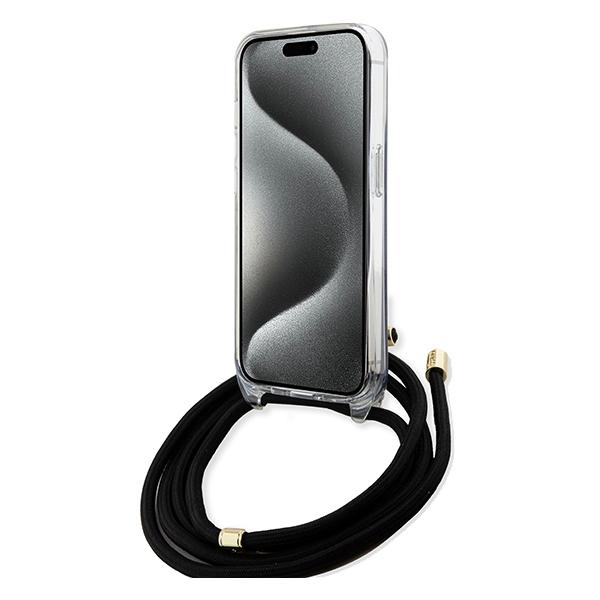 Etui do iPhone 15 Pro Max Guess Crossbody Cord Czarne