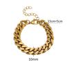 Heavy Industry Premium Sense Hip Hop Titanium Steel Gold Coarse Bracelet