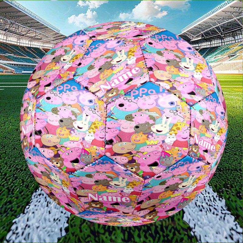 Custom Name Personalized Pink Pig-A Print Size 5 Soccer Ball Training & Match Football, for Team, Kicking, Gift for Football Enthusiasts