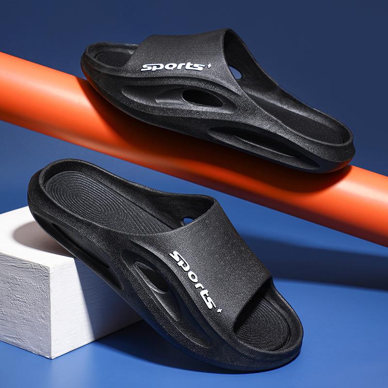Мужские летние нескользящие тапочки для верхней одежды, повседневные пляжные тапочки на плоской подошве, размеры 36-45
