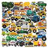 50 Cartoon Truck Engineering Car Graffiti Stickers Decorative Suitcase Notebook Waterproof Children's Toy Stickers