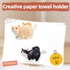 Кошачья коробка для салфеток Мультяшная Креативная Кошка Собака Попа Коробка для салфеток Смешная Кошка Полимерная статуэтка Держатель для салфеток Кошачья попа Дыра Ручная коробка для бумаги