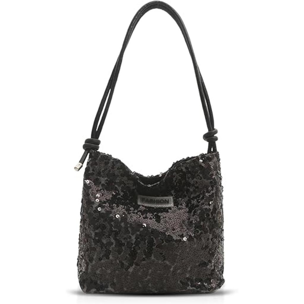 Tote Bag for Women, Sequin Handbag, Adjustable Shoulder Strap, Crossbody Bag for Wedding, Prom, Parties, Travel