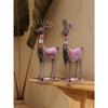 Handpainted Iron Deer Showpiece Set of 2 Vibrantly Coloured Tabletop Liiving Room Office Home Decor Gift Item  (Deer Set)