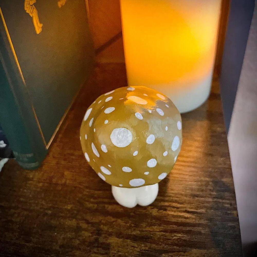 Имитация гриба, настольное украшение, смола, миниатюрные фигурки грибов, домашний декор