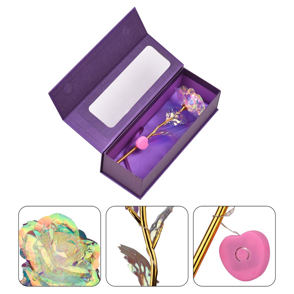 Красочная галактика Роза Подарки на День матери Розы из золотой фольги со светодиодной подсветкой Золотые розы Подарки