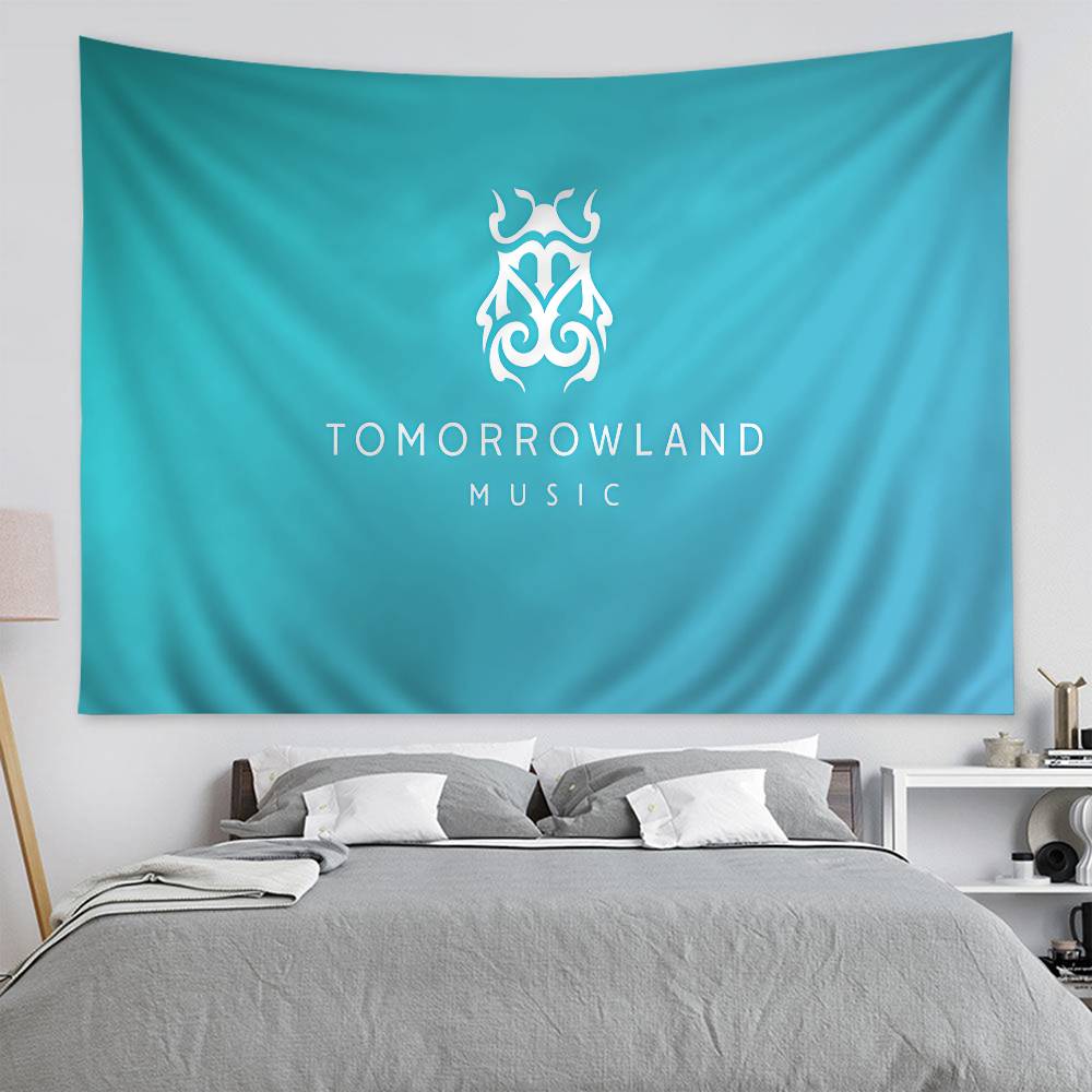 TTomorrowland Music Logo Printed Large Wall Tapestry Art Science Fiction Room Home Decor Decor Blanket