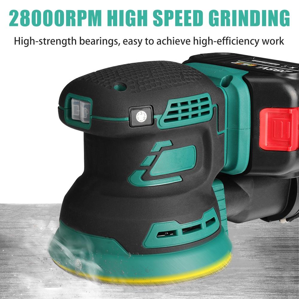 Cordless Rechargable Random Orbital Electric Sander With Sandpaper Wood Grinder Polishing Grinding Machine