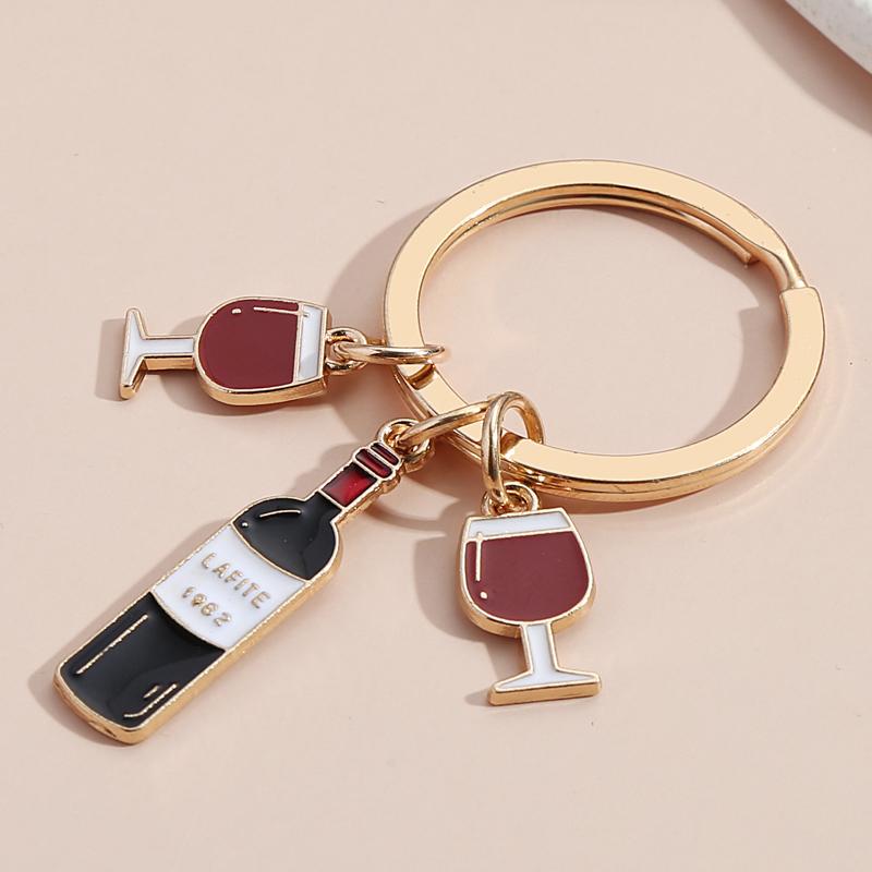 Enamel Beer Beer Cup Red Wine Bar Souvenir Gift For Women Men Accessorie Car Hanging Jewelry Bag Charm