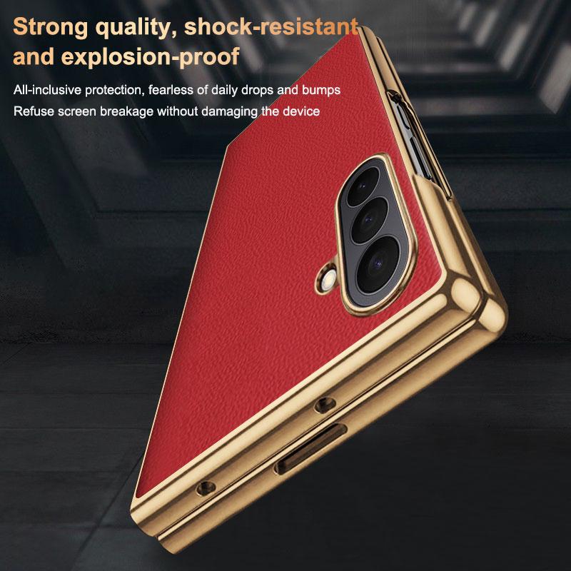 Для Samsung Galaxy Z Fold 7 Чехол Роскошный ПУ Кожа Защитная Накладка Защитный Задний Чехол Для samsung Z Fold7 Чехол для Телефона
