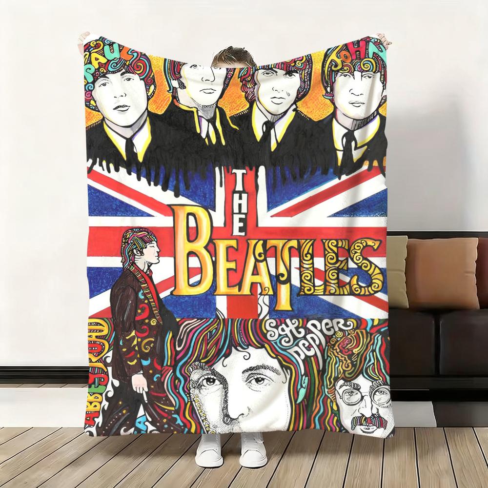 1 шт. Группа The B-Beatles Крутой Плед Фланелевый Пушистый Мягкий Плед Теплый Приятный к коже Плед для Дивана Кровати Офиса Сна Зима