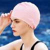 PULASSI Silicone Swimming Cap, Waterproof, for Long Hair, Enlarged, White