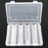 100 Pieces 30mm Silver Coin Holder Clear Coin Capsule Storage Container Coin Case with Gasket and Plastic for Home Collection