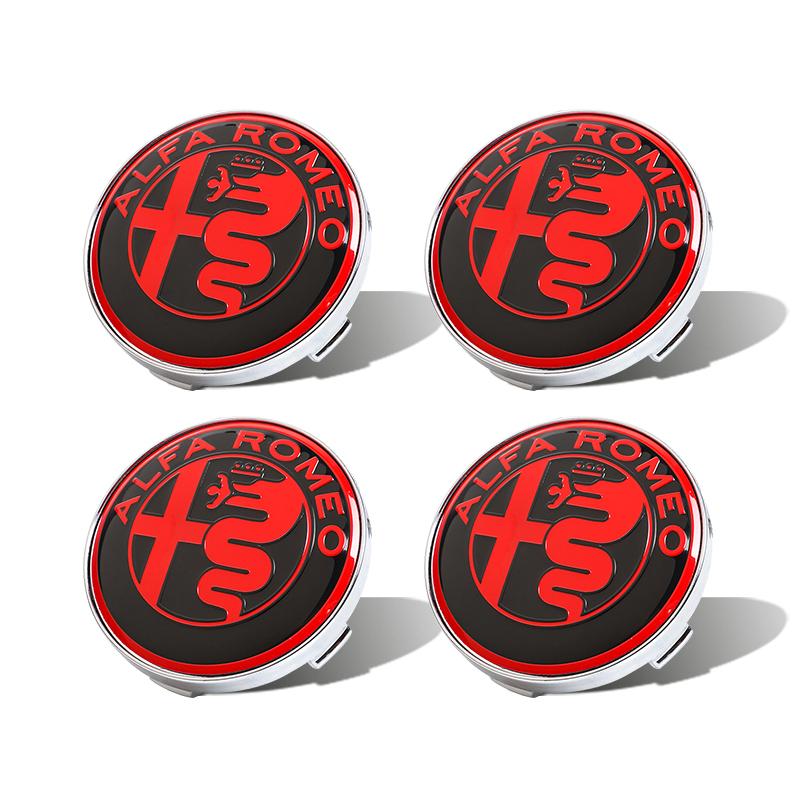 For Alfa Romeo 2026 Hot Sticker 4Pcs Car Emblem Wheel Hub Center Cover Car Accessories For Alfa Romeo Giulietta 159 Mito Giulia 