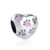 New European I Love My Family Ice Cream Love Dog Paw Diy Beads Fit Original Charms Silver 925 Bracelet Diy Women Jewelry