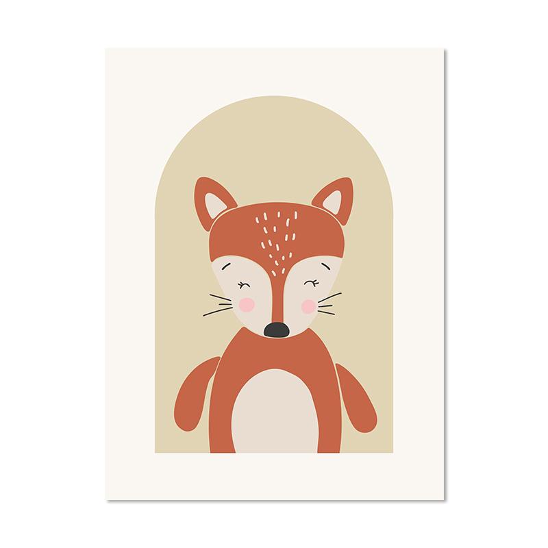 Мультфильм милый лев бегемот медведь жираф животные детские плакаты принты холст картины настенные художественные картины детская комната домашний декор