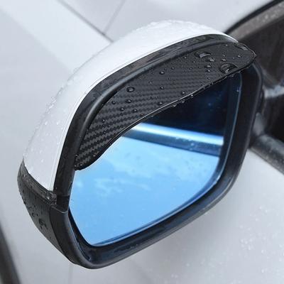 2 шт., боковое зеркало заднего вида для автомобиля, козырек для бровей от дождя, козырек от солнца из углеродного волокна, защита от снега, защита от непогоды, автомобильные аксессуары