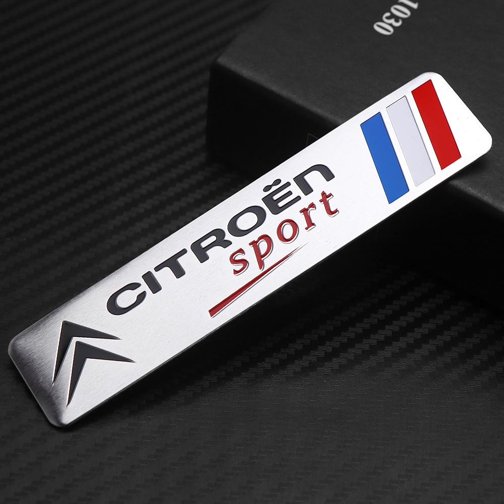 POOR1 3D Aluminum Emblem Car Window Body Car Side Fender Decoration Stickers For Citroen sport C5 C3 C2 Grand Picasso Auto Accessories