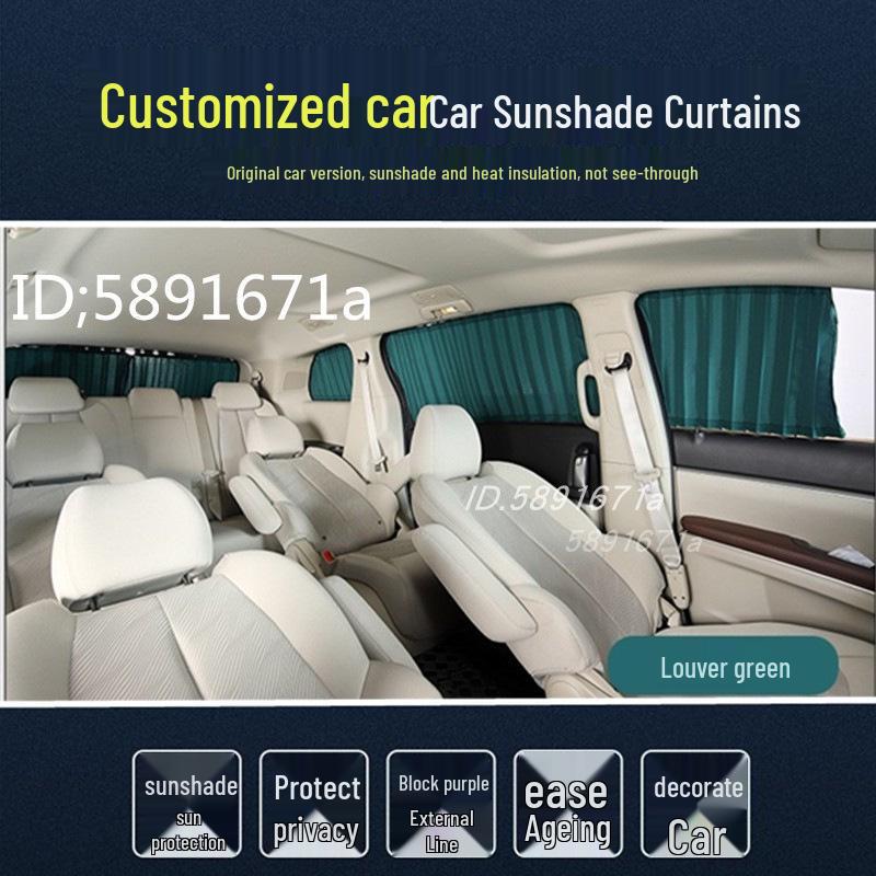 Jinbei Grace Car Curtains: Heat Insulation & Blackout Venetian Blinds with Aluminum Alloy Double Track