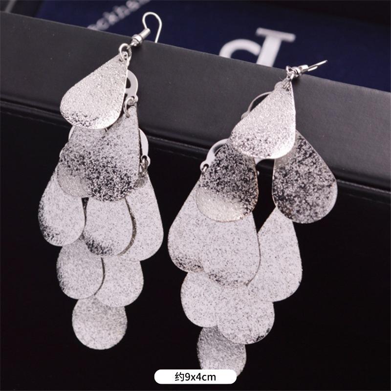 Модные преувеличенные нишевые темпераментные серьги с бахромой, ретро, личностные, универсальные серьги с пайетками, женские длинные украшения для ушей