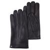 Isotoner Men's Full Grain Lambskin Gloves, Cashmere and Silk Lined, Black