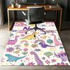 Custom Name Dinosaur Printed Carpet,Rug for Office Chair Living Room Bedroom Kitchen Room Decor Gifts.