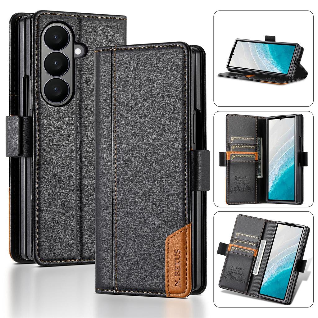 Магнитный чехол-книжка со слотом для карт для серии Samsung Galaxy Z Fold (3-7)