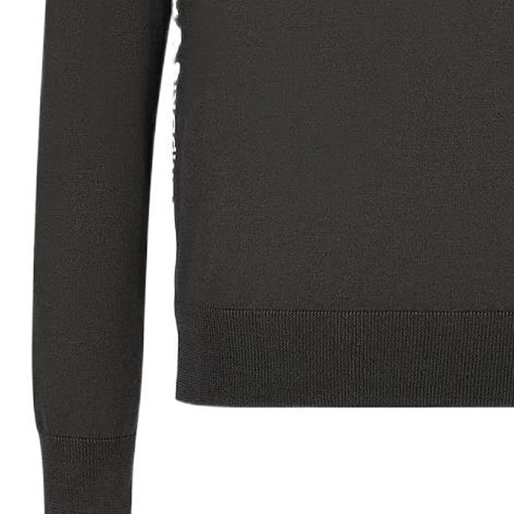 Emporio Armani Свитер мужской FW22, однотонный, с принтом логотипа сбоку, с круглым вырезом, серый 6L1MXH1-MIVZ1-0558