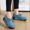 Women Loafers Autumn New Lace Up Platform Casual Shoes Fashion Ladies Non-slip Walking Shoes Female Rocking Shoes2024