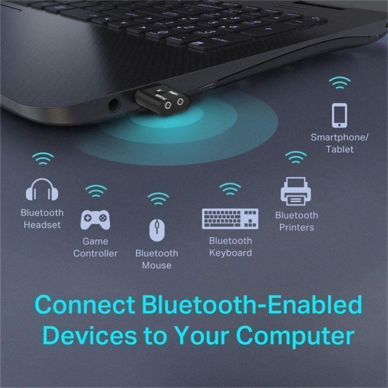 2 в 1 USB Bluetooth 5.0 Dongle адаптер приемник передатчик стерео беспроводной аудио адаптер USB 3,5 мм для настольных ПК наушники