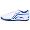 Li Ning Artificial Turf Shock Absorbing Non-Slip Durable Football Shoes Men Football Shoes White Blue ASTT015-2