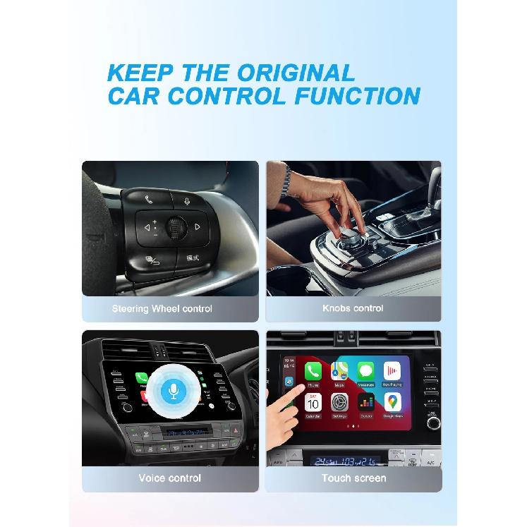 XUDA 2026 New Wireless Carplay and Android Auto 2in1 smart Mini Box WIFI BT Auto Connect For Toyota Volvo Benz MG Kia MAZDA FORD