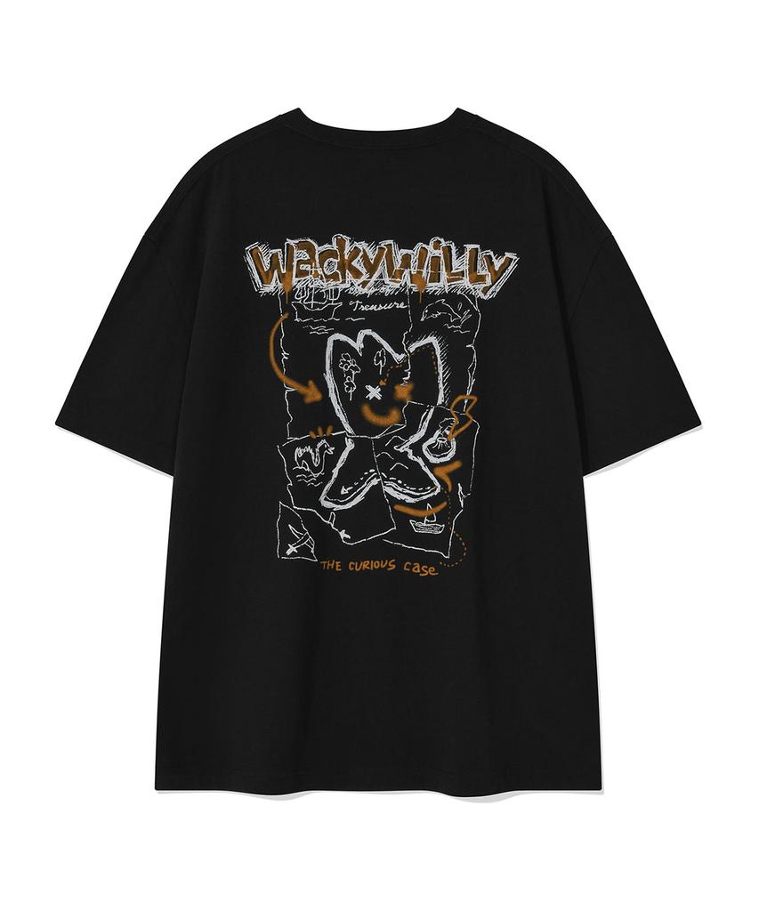 WACKY WILLY Kiki'S Island Graphic Short Sleeve T-Shirt Black