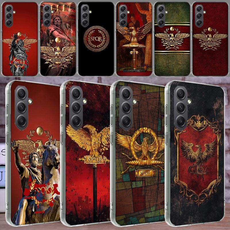 SPQR Roman Imperial Legionv Phone Case for Samsung A16 A26 A36 A56 A17 A37 A57 A07 A06 A02S A03 A04S A05S Galaxy Note 20 10 A50S