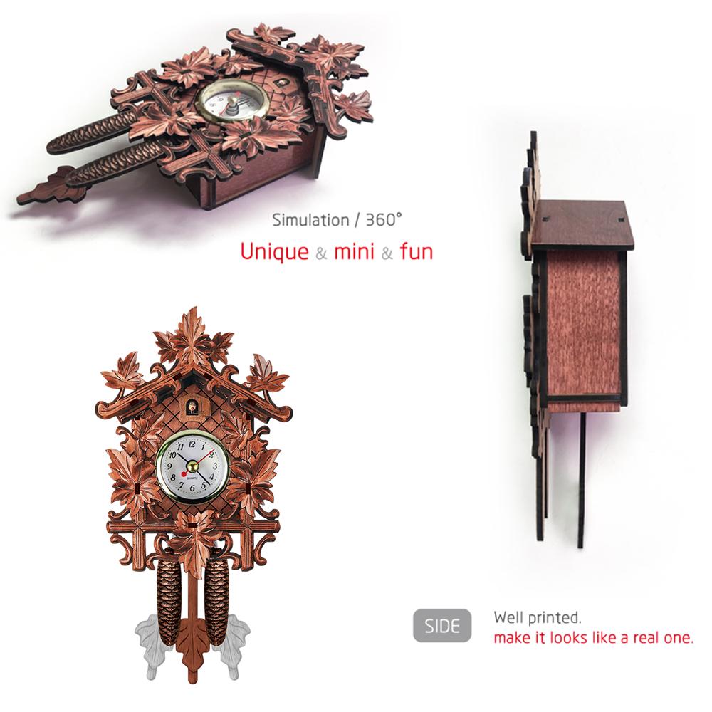 Cuckoo Wall Clock Bird Wood Hanging Art Clock Swing Alarm Home Cafe