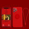 Роскошный чехол-держатель для кольца из жидкого силикона для iPhone17 16 15 14 13 12 11 Pro Max Mini Xs XR 7 8 Plus SE Подставка Магнитная крышка Ремешок