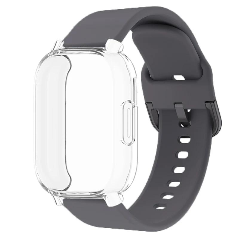 Защитный чехол+силиконовый ремешок для Xiaomi Redmi Watch 5 active/5 Lite Полное покрытие экрана ТПУ Мягкий чехол и дышащий спортивный ремешок