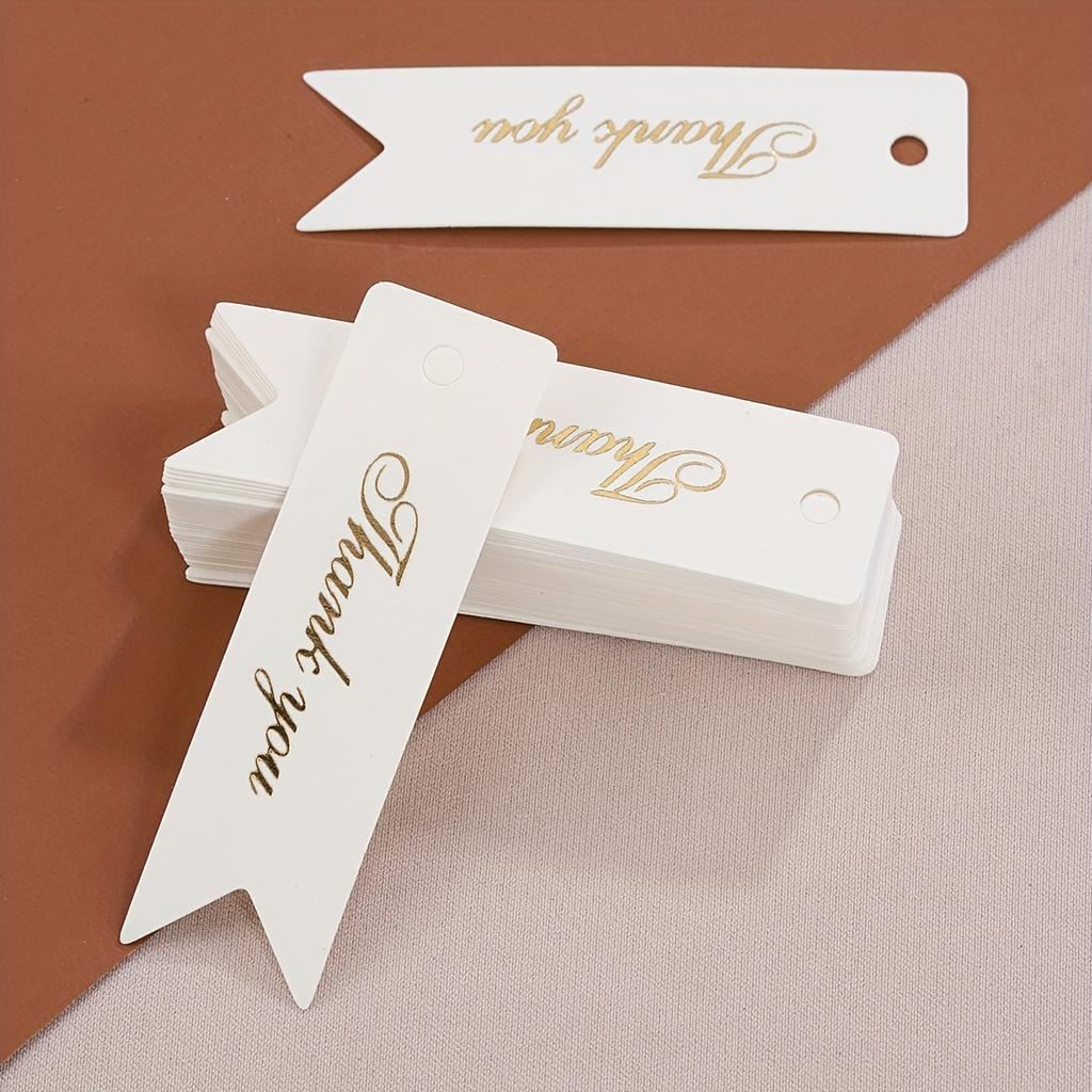 Бирки «Спасибо» Персонализированные бирки с ласточкиным хвостом для подвешивания, подарочные бирки для искусства и ремесел, DIY-поделок и праздничной упаковки подарков, бронзированные бумажные бирки