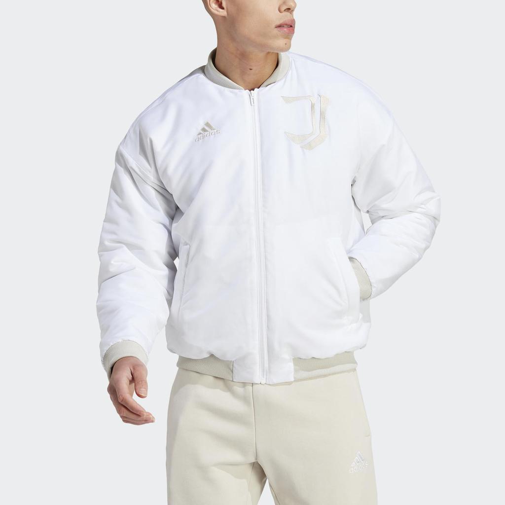 Adidas Куртка с цветным блоком и принтом логотипа Мужские куртки Белые HS9799